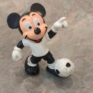 Classic Black & White Mouse Soccer Figure Kids Toy Bullyland